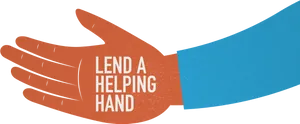 Helping Hand Illustration PNG Image