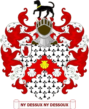 Heraldic_ Coat_of_ Arms_with_ Motto PNG Image