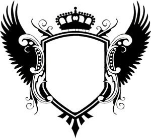 Heraldic Shieldwith Crown Design PNG Image