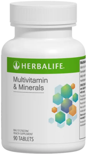 Herbalife Multivitamin Minerals Supplement Bottle PNG Image