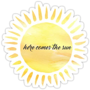 Here Comes The Sun Illustration PNG Image