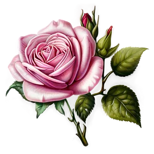 Heritage Rose Sketch Png Vcw PNG Image