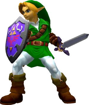 Hero With Sword And Shield PNG Image