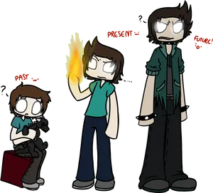 Herobrine_ Evolution_ Illustration PNG Image