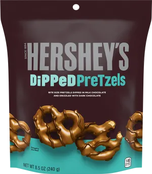 Hersheys Dipped Pretzels Packaging PNG Image