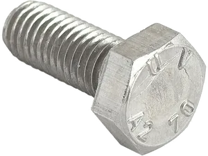 Hex Head Metal Screw PNG Image