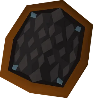 Hexagonal Black Shield Graphic PNG Image