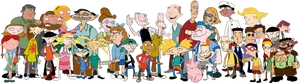 Hey Arnold Characters Lineup PNG Image