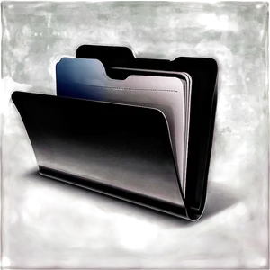 High Contrast Black Folder Png 06212024 PNG Image