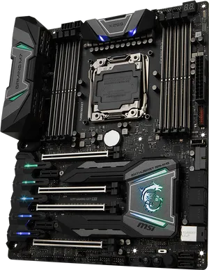 High End M S I Gaming Motherboard PNG Image