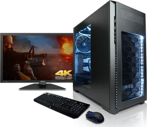 High Performance Gaming Setup PNG Image