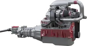 High Performance V8 Engine PNG Image