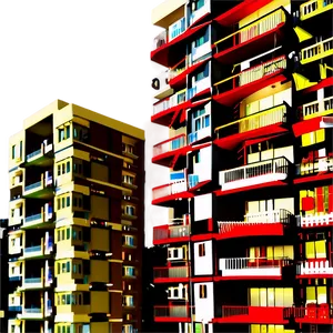 High-rise Apartment View Png Bln PNG Image