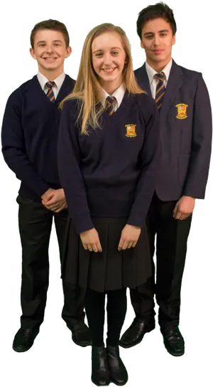 High School Studentsin Uniform PNG Image