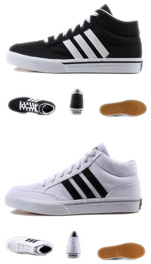 High Top Sneakers Various Angles PNG Image