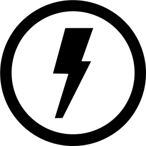 High Voltage Symbol Black Background PNG Image