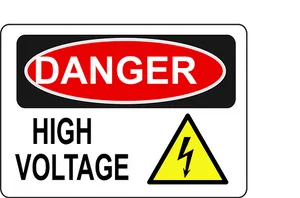 High Voltage Warning Sign PNG Image