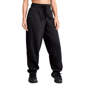 High Waist Black Sweatpants Png Qwi12 PNG Image