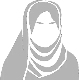 Hijab Outlined Graphic PNG Image