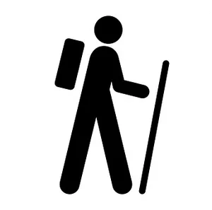 Hiker Pictogram Icon PNG Image