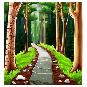 Hiking Path Through Woods Png 06202024 PNG Image