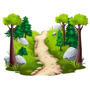 Hiking Path Through Woods Png 06202024 PNG Image