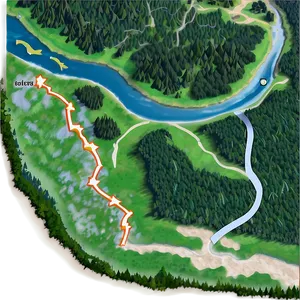 Hiking Trail Map Png Gtu62 PNG Image