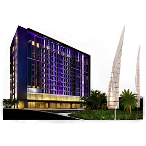 Hilton Hotel Night View Png 64 PNG Image