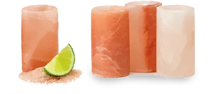 Himalayan Salt Glasseswith Lime Wedge PNG Image