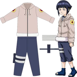 Hinata_ Character_ Design_and_ Clothing PNG Image