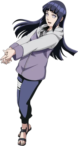 Hinata Hyuga Anime Character PNG Image