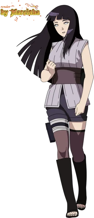 Hinata Hyuga Naruto Anime Character PNG Image