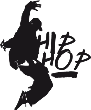 Hip Hop Dance Silhouette Logo PNG Image