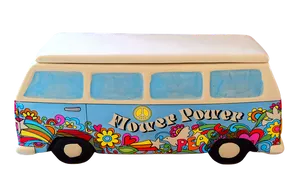 Hippie Van Cookie Jar PNG Image