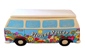 Hippie Van Cookie Jar PNG Image