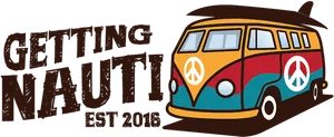 Hippie Van Getting Nauti Logo PNG Image