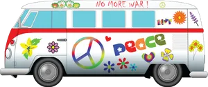 Hippie Van Peaceand Love PNG Image