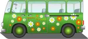 Hippie Van Peaceand Love PNG Image