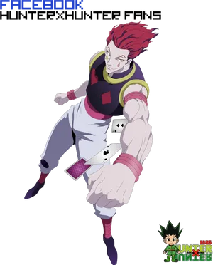 Hisoka Magicianwith Cards PNG Image