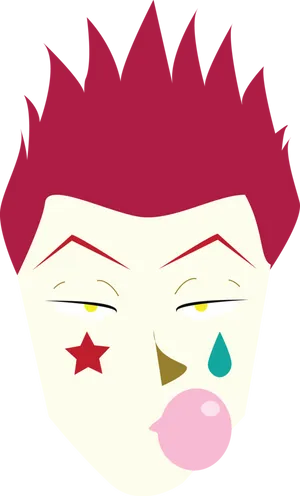 Hisoka Minimalist Art PNG Image