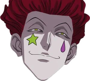 Hisoka Morow Close Up PNG Image