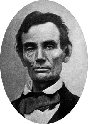 Historic Portraitof Abraham Lincoln PNG Image