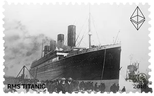 Historic R M S Titanic Departure PNG Image