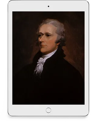 Historical Portrait On Tablet PNG Image