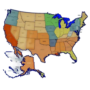 Historical States Map Usa Png 18 PNG Image