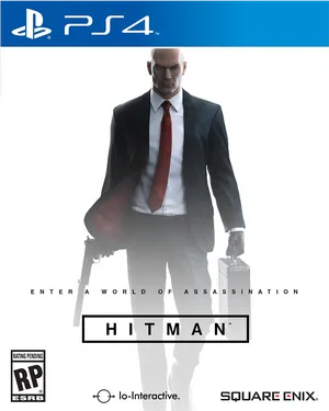 Hitman P S4 Game Cover Art PNG Image