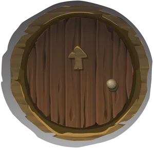 Hobbit Hole Door Illustration PNG Image