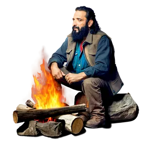 Hobo Campfire Scene Png 06242024 PNG Image