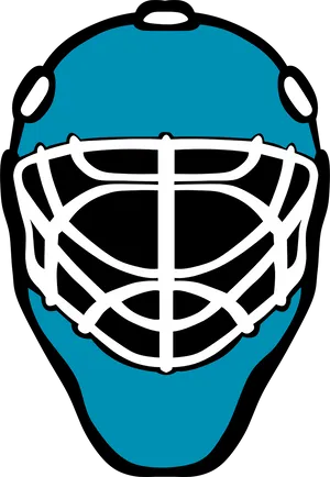 Hockey Goalie Mask Vector PNG Image