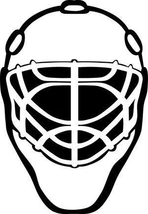 Hockey Goalie Mask Vector PNG Image